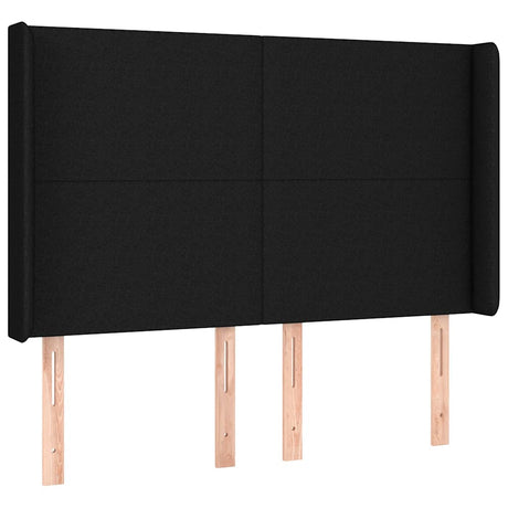 Vidaxl hoofdbord met randen 147x16x118 128 cm stof zwart