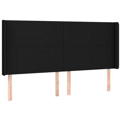 Vidaxl hoofdbord met randen 183x16x118 128 cm stof zwart