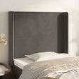 Vidaxl hoofdbord met randen 83x16x118 128 cm fluweel donkergrijs