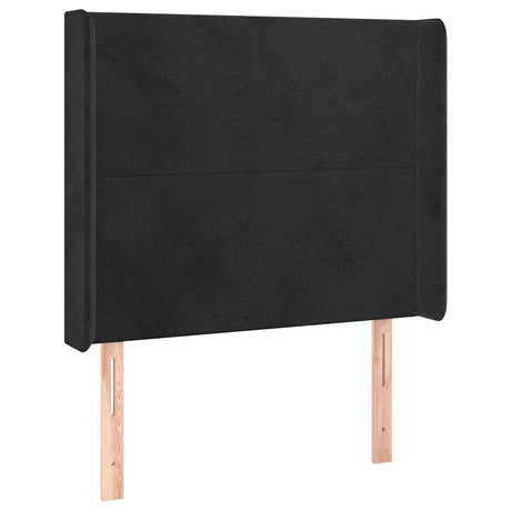 Vidaxl hoofdbord met randen 83x16x118 128 cm fluweel zwart
