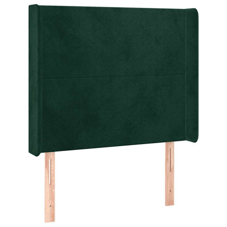 Vidaxl hoofdbord met randen 83x16x118 128 cm fluweel groen
