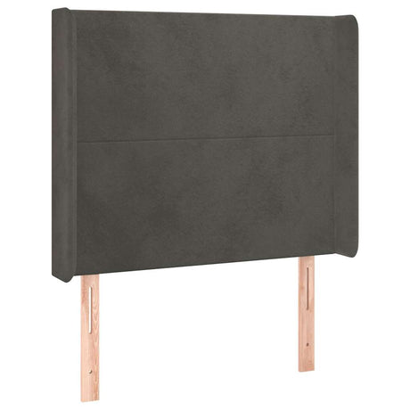 Vidaxl hoofdbord met randen 103x16x118 128 cm fluweel donkergrijs