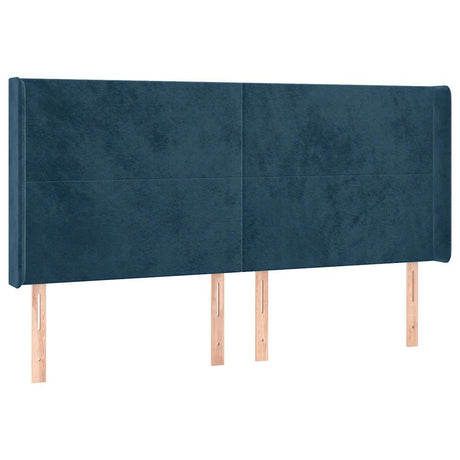 Vidaxl hoofdbord met randen 103x16x118 128 cm fluweel donkerblauw