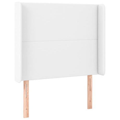 Vidaxl hoofdbord met randen 103x16x118 128 cm kunstleer wit