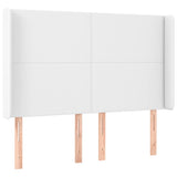 Vidaxl hoofdbord met randen 147x16x118 128 cm kunstleer wit