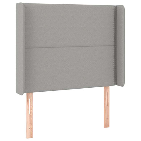 Vidaxl hoofdbord met randen 93x16x118 128 cm stof lichtgrijs