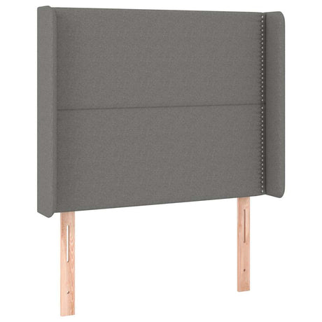 Vidaxl hoofdbord met randen 93x16x118 128 cm stof donkergrijs