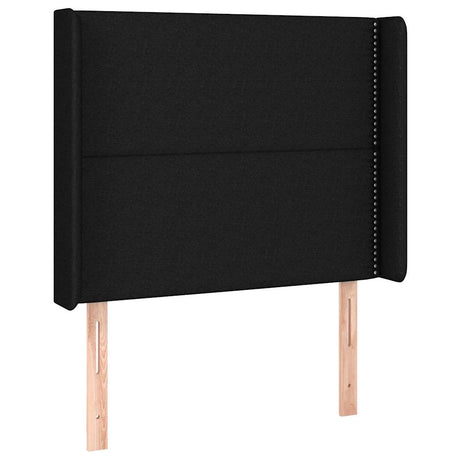 Vidaxl hoofdbord met randen 93x16x118 128 cm stof zwart