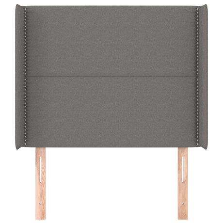 Vidaxl hoofdbord met randen 103x16x118 128 cm stof donkergrijs