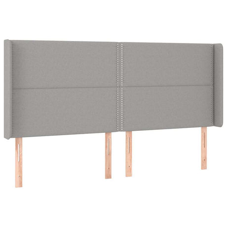 Vidaxl hoofdbord met randen 183x16x118 128 cm stof lichtgrijs