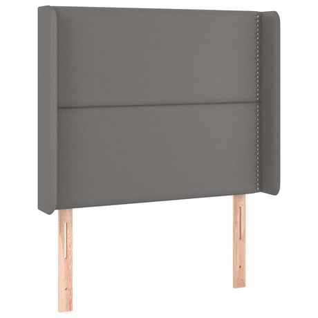 Vidaxl hoofdbord met randen 103x16x118 128 cm kunstleer grijs