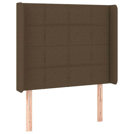 Vidaxl hoofdbord met randen 93x16x118 128 cm stof donkerbruin