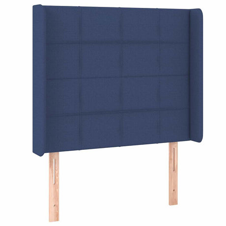 Vidaxl hoofdbord met randen 103x16x118 128 cm stof blauw
