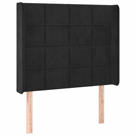 Vidaxl hoofdbord met randen 103x16x118 128 cm fluweel zwart