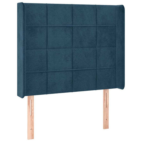 Vidaxl hoofdbord met randen 103x16x118 128 cm fluweel donkerblauw