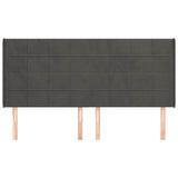 Vidaxl hoofdbord met randen 183x16x118 128 cm fluweel donkergrijs