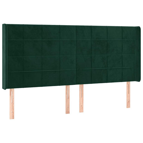 Vidaxl hoofdbord met randen 183x16x118 128 cm fluweel donkergroen