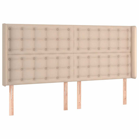 Vidaxl hoofdbord met randen 163x16x118 128cm kunstleer cappuccinokleur