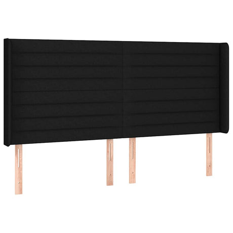 Vidaxl hoofdbord met randen 183x16x118 128 cm stof zwart