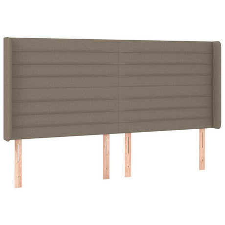 Vidaxl hoofdbord met randen 183x16x118 128 cm stof taupe