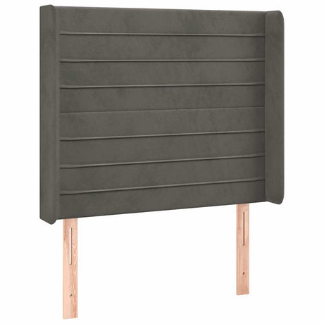 Vidaxl hoofdbord met randen 83x16x118 128 cm fluweel donkergrijs