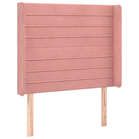Vidaxl hoofdbord met randen 103x16x118 128 cm fluweel roze