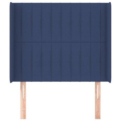 Vidaxl hoofdbord met randen 93x16x118 128 cm stof blauw