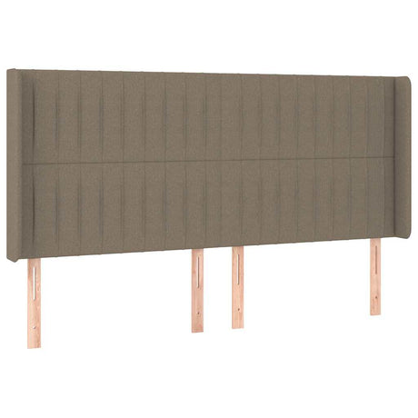 Vidaxl hoofdbord met randen 163x16x118 128 cm stof taupe