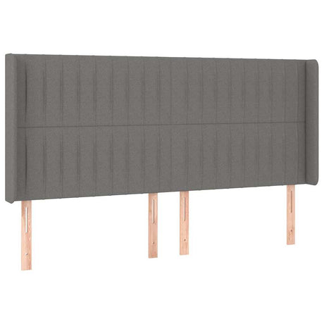 Vidaxl hoofdbord met randen 183x16x118 128 cm stof donkergrijs