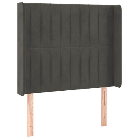 Vidaxl hoofdbord met randen 83x16x118 128 cm fluweel donkergrijs