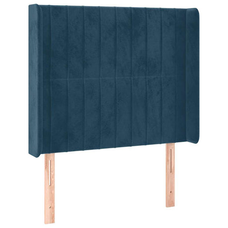 Vidaxl hoofdbord met randen 83x16x118 128 cm fluweel blauw