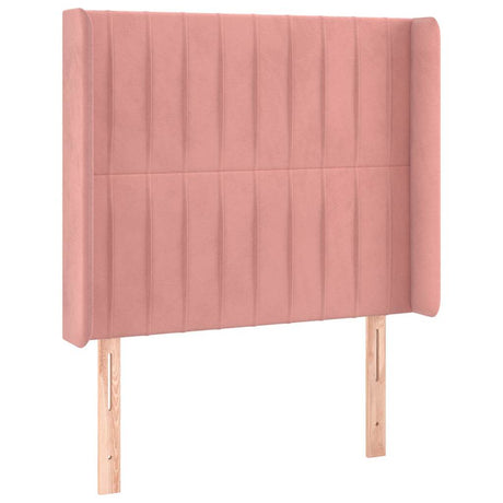 Vidaxl hoofdbord met randen 103x16x118 128 cm fluweel roze