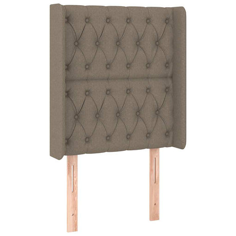 Vidaxl hoofdbord met randen 83x16x118 128 cm stof taupe