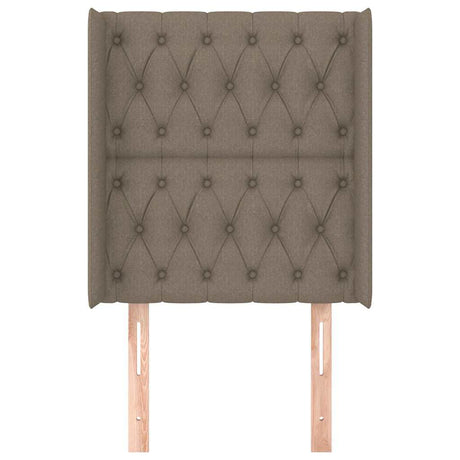 Vidaxl hoofdbord met randen 83x16x118 128 cm stof taupe