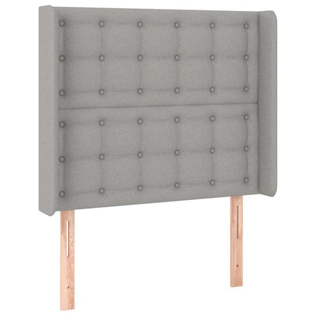 Vidaxl hoofdbord met randen 83x16x118 128 cm stof lichtgrijs