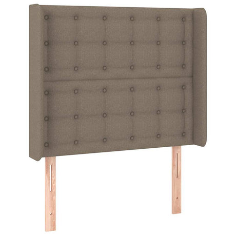 Vidaxl hoofdbord met randen 93x16x118 128 cm stof taupe