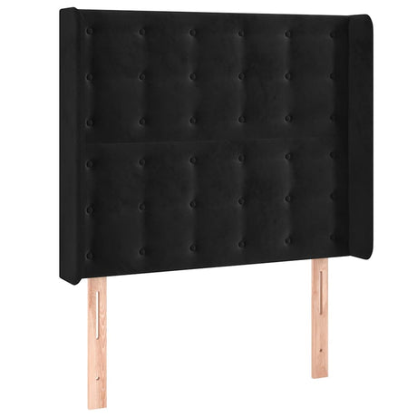 Vidaxl hoofdbord met randen 83x16x118 128 cm fluweel zwart
