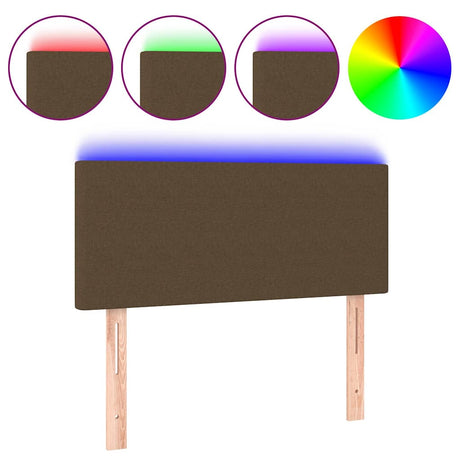 Vidaxl hoofdbord led 80x5x78 88 cm stof donkerbruin