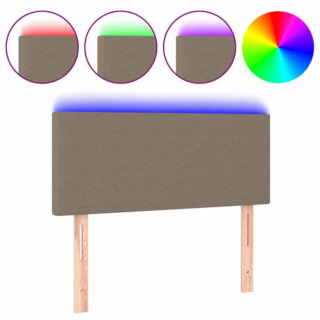 Vidaxl hoofdbord led 80x5x78 88 cm stof taupe