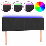 Vidaxl hoofdbord led 144x5x78 88 cm fluweel zwart