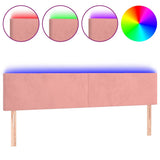 Vidaxl hoofdbord led 180x5x78 88 cm fluweel roze