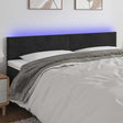 Vidaxl hoofdbord led 200x5x78 88 cm fluweel zwart