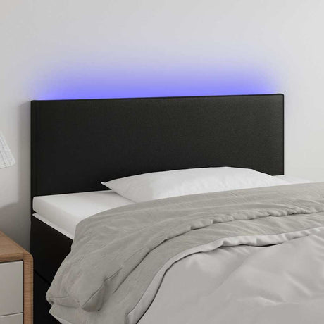 Vidaxl hoofdbord led 80x5x78 88 cm kunstleer zwart