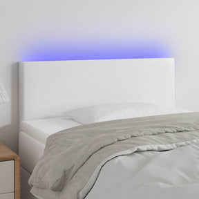 Vidaxl hoofdbord led 90x5x78 88 cm kunstleer wit
