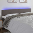 Vidaxl hoofdbord led 180x5x78 88 cm kunstleer grijs