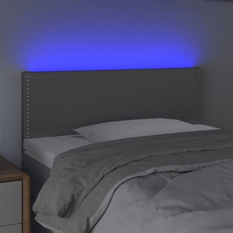 Vidaxl hoofdbord led 80x5x78 88 cm stof lichtgrijs