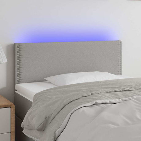 Vidaxl hoofdbord led 100x5x78 88 cm stof lichtgrijs