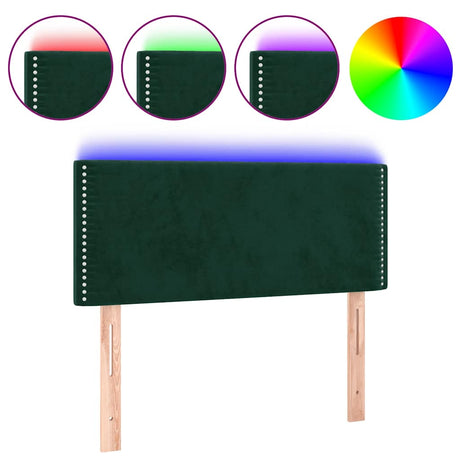 Vidaxl hoofdbord led 80x5x78 88 cm fluweel donkergroen