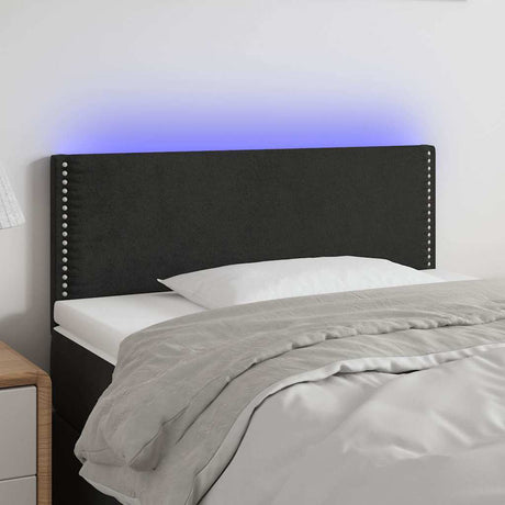 Vidaxl hoofdbord led 100x5x78 88 cm fluweel zwart