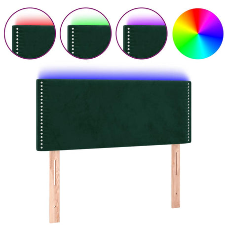 Vidaxl hoofdbord led 100x5x78 88 cm fluweel donkergroen